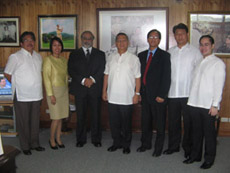 CVMR®’s meeting with the Philippine Government’s Secretary of Environment and Natural Resources in Manila. From left to right: Horacio C. Ramos, Director of Mines & Geosciences Bureau; Marylin A. Vitorio - Acquino, LLB, CVMR®’s Corporate Secretary; Kamran M. Khozan, CVMR®’s President and C.E.O.; Gen.(rtd) Angelo T. Reyes, Secretary of the Department of Environment and Natural Resources, Philippines; Garzon Duenas, CVMR®’s Managing Director; Ramon J.P. Paje, Undersecretary for Mines & Geosciences; Attorney Allan Verman Y. Ong, CVMR®’s Corporate Assistant Secretary