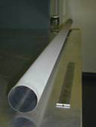 One of the ultra-pure nickel tubes made by CVMR® for the SNO Project